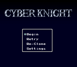 Cyber Knight Title Screen